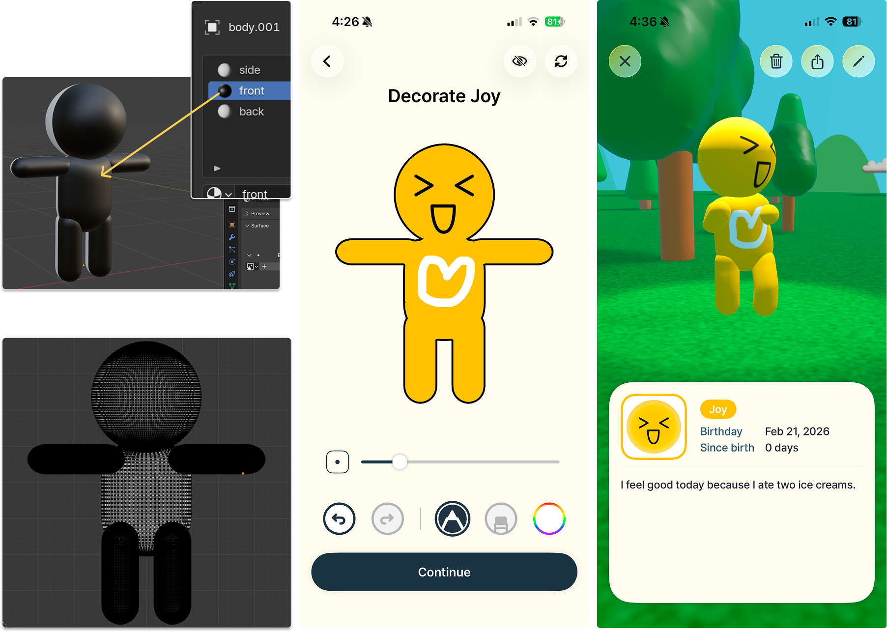 Process of applying user-drawn pictures as textures
