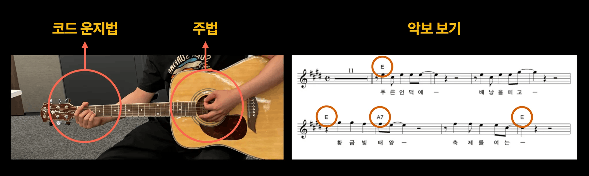 기타 코드 연주 구성 요소